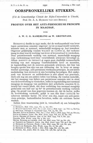 Eerste pagina van het artikel zoals het is gepubliceerd in het tijdschrift