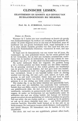 Eerste pagina van het artikel zoals het is gepubliceerd in het tijdschrift