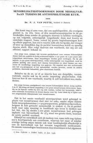 Eerste pagina van het artikel zoals het is gepubliceerd in het tijdschrift