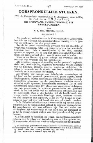 Eerste pagina van het artikel zoals het is gepubliceerd in het tijdschrift