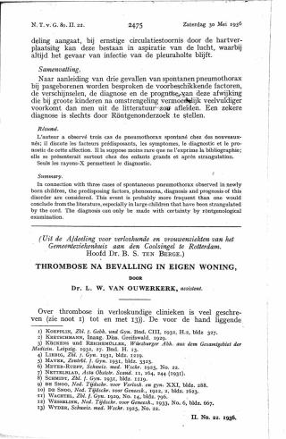 Eerste pagina van het artikel zoals het is gepubliceerd in het tijdschrift