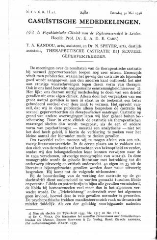 Eerste pagina van het artikel zoals het is gepubliceerd in het tijdschrift