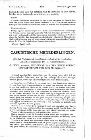 Eerste pagina van het artikel zoals het is gepubliceerd in het tijdschrift