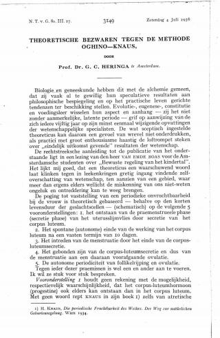 Eerste pagina van het artikel zoals het is gepubliceerd in het tijdschrift