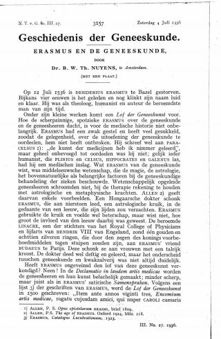 Eerste pagina van het artikel zoals het is gepubliceerd in het tijdschrift