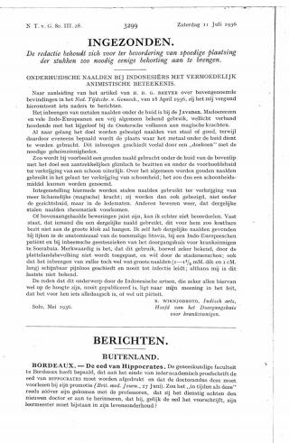 Eerste pagina van het artikel zoals het is gepubliceerd in het tijdschrift