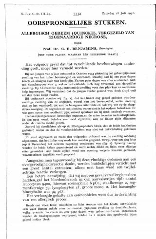 Eerste pagina van het artikel zoals het is gepubliceerd in het tijdschrift