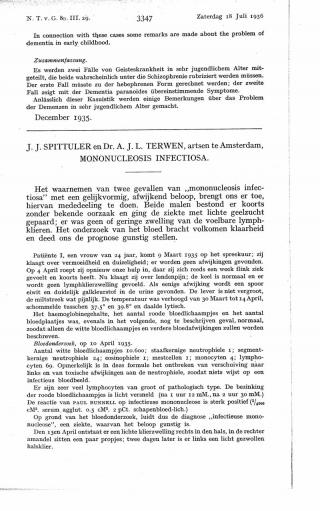 Eerste pagina van het artikel zoals het is gepubliceerd in het tijdschrift