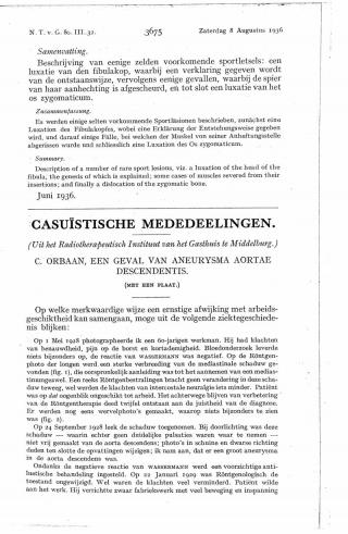 Eerste pagina van het artikel zoals het is gepubliceerd in het tijdschrift