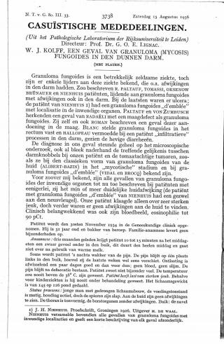 Eerste pagina van het artikel zoals het is gepubliceerd in het tijdschrift