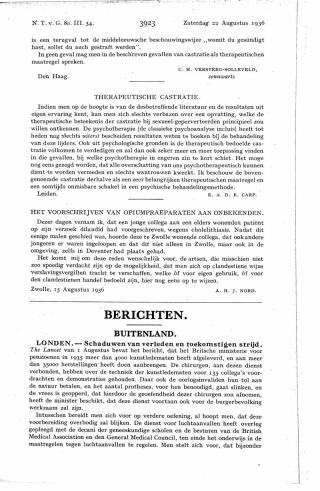 Eerste pagina van het artikel zoals het is gepubliceerd in het tijdschrift