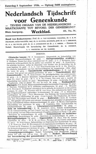 Eerste pagina van het artikel zoals het is gepubliceerd in het tijdschrift