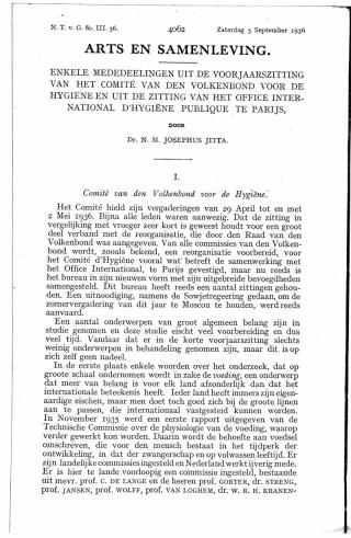 Eerste pagina van het artikel zoals het is gepubliceerd in het tijdschrift