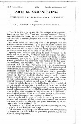 Eerste pagina van het artikel zoals het is gepubliceerd in het tijdschrift