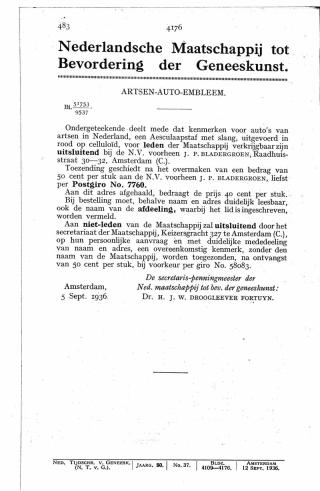 Eerste pagina van het artikel zoals het is gepubliceerd in het tijdschrift