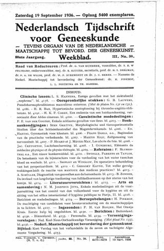 Eerste pagina van het artikel zoals het is gepubliceerd in het tijdschrift