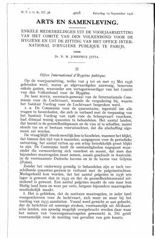 Eerste pagina van het artikel zoals het is gepubliceerd in het tijdschrift