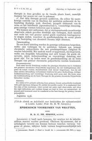 Eerste pagina van het artikel zoals het is gepubliceerd in het tijdschrift