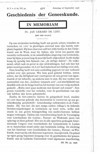 Eerste pagina van het artikel zoals het is gepubliceerd in het tijdschrift