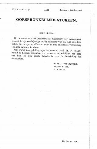 Eerste pagina van het artikel zoals het is gepubliceerd in het tijdschrift