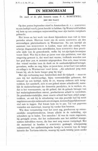 Eerste pagina van het artikel zoals het is gepubliceerd in het tijdschrift