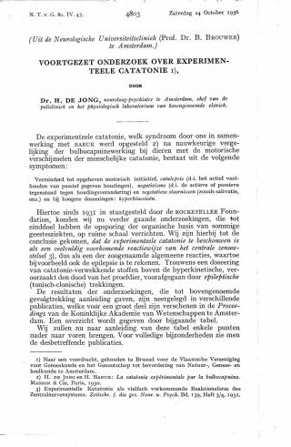 Eerste pagina van het artikel zoals het is gepubliceerd in het tijdschrift