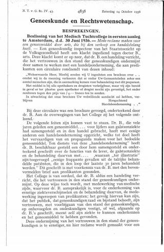 Eerste pagina van het artikel zoals het is gepubliceerd in het tijdschrift