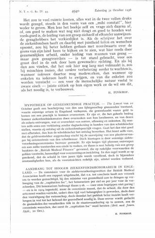 Eerste pagina van het artikel zoals het is gepubliceerd in het tijdschrift