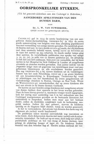 Eerste pagina van het artikel zoals het is gepubliceerd in het tijdschrift