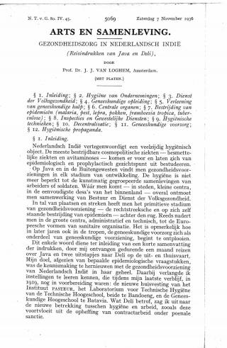 Eerste pagina van het artikel zoals het is gepubliceerd in het tijdschrift