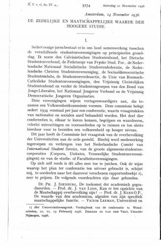 Eerste pagina van het artikel zoals het is gepubliceerd in het tijdschrift