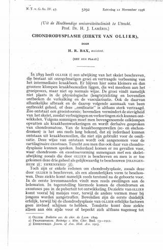 Eerste pagina van het artikel zoals het is gepubliceerd in het tijdschrift