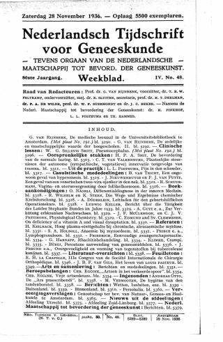 Eerste pagina van het artikel zoals het is gepubliceerd in het tijdschrift