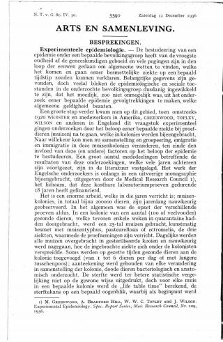 Eerste pagina van het artikel zoals het is gepubliceerd in het tijdschrift