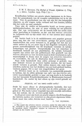 Eerste pagina van het artikel zoals het is gepubliceerd in het tijdschrift