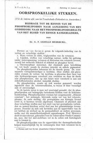 Eerste pagina van het artikel zoals het is gepubliceerd in het tijdschrift