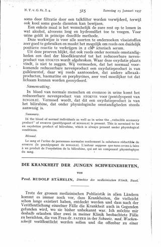 Eerste pagina van het artikel zoals het is gepubliceerd in het tijdschrift