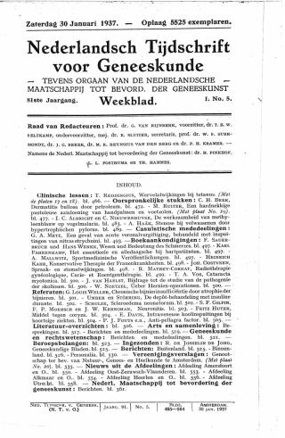 Eerste pagina van het artikel zoals het is gepubliceerd in het tijdschrift