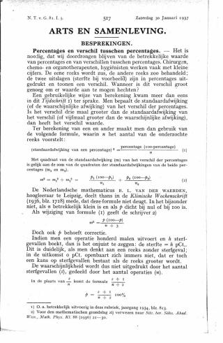 Eerste pagina van het artikel zoals het is gepubliceerd in het tijdschrift