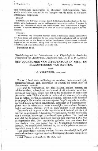 Eerste pagina van het artikel zoals het is gepubliceerd in het tijdschrift