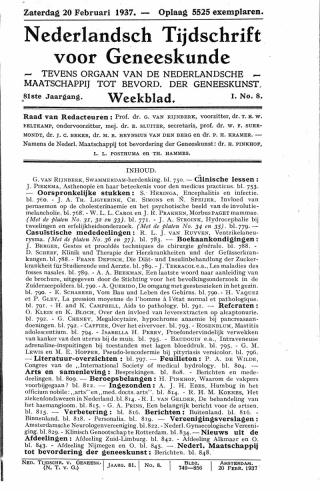 Eerste pagina van het artikel zoals het is gepubliceerd in het tijdschrift