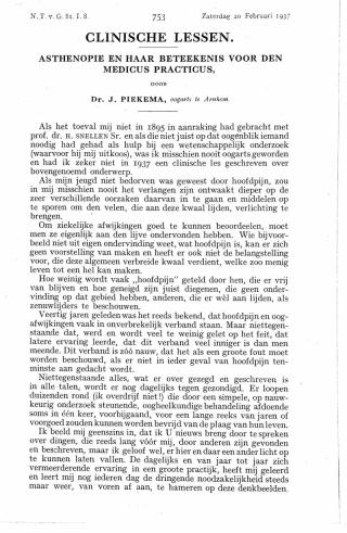 Eerste pagina van het artikel zoals het is gepubliceerd in het tijdschrift