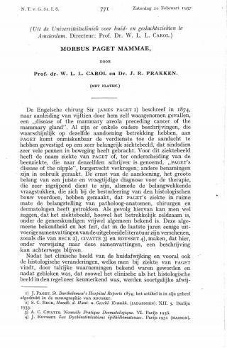 Eerste pagina van het artikel zoals het is gepubliceerd in het tijdschrift