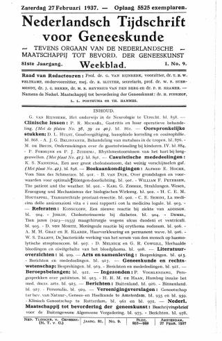 Eerste pagina van het artikel zoals het is gepubliceerd in het tijdschrift