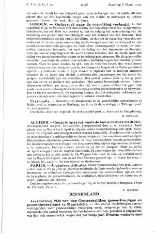 Eerste pagina van het artikel zoals het is gepubliceerd in het tijdschrift