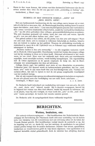 Eerste pagina van het artikel zoals het is gepubliceerd in het tijdschrift
