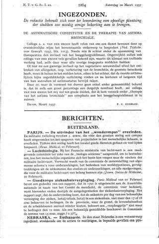 Eerste pagina van het artikel zoals het is gepubliceerd in het tijdschrift