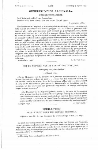 Eerste pagina van het artikel zoals het is gepubliceerd in het tijdschrift