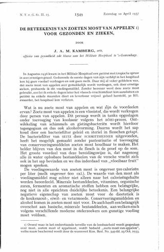 Eerste pagina van het artikel zoals het is gepubliceerd in het tijdschrift