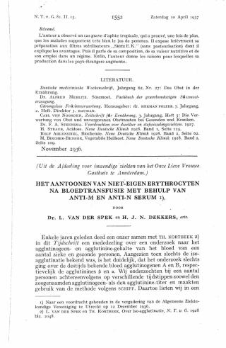 Eerste pagina van het artikel zoals het is gepubliceerd in het tijdschrift